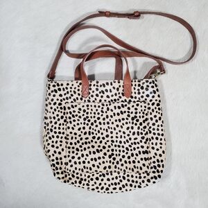 Madewell Animal Print Medium Transport Tote ✨ Calf Hair GUC